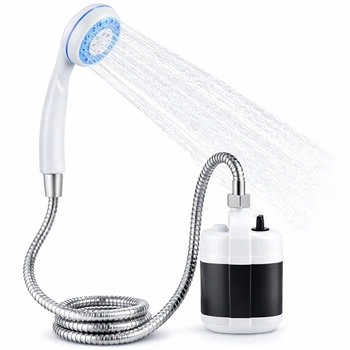 Душ портативный Travel shower от USB кемпинговый с помпой аккумуляторный белый