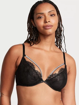 Бюстгальтер VERY SEXY Shine Strappy Unlined Lace Low-Cut Demi Bra Чорний 36D