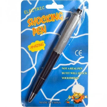 Ручка-шокер бьющая током для розыгрышей (блістер) Shocking Pen ABC
