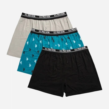 Набор трусов боксеров мужских хлопковых U.S. Polo Assn USM251PB52-0000A(Assorted 1) XL 3 шт Разноцветный (885036449135)