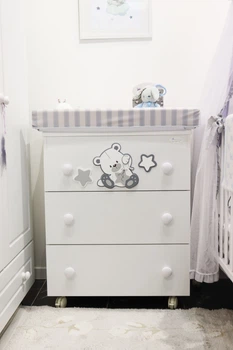 Дитячий комод пеленальний (пеленатор) Azzurra Design Dido Bianco-Grigio білий