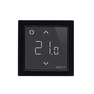 Терморегулятори DEVIreg™ Smart чорний.Підключення Wi-Fi, сенсорний, інтелектуальний таймер (140F1143)