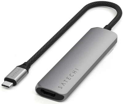 Адаптер Satechi 4-in-1 USB-C Slim Multiport Adapter 4K Space Grey
