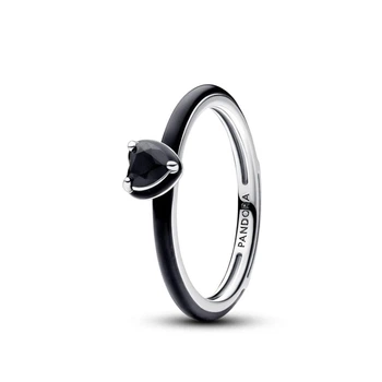 Посріблена Каблучка Пандора Pandora ME Чорне серце 193088C01 (18.5)