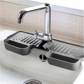 Силиконовая насадка-брызговик на смеситель, коврик для раковины, Drain pan AND-94-10-100PCS