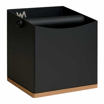 Контейнер для кофейной гущи профессиональный металлический 17x17 см WW черный