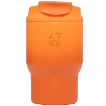 Термочашка для кофе нержавеющая сталь с крышкой 360 мл 63mugs оранжевая