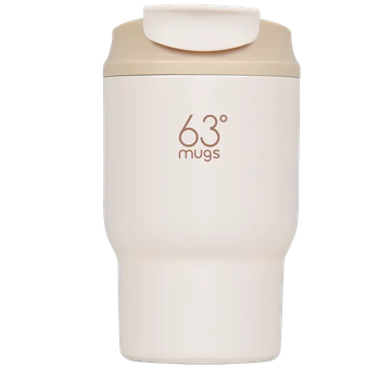 Термочашка для кофе нержавеющая сталь с крышкой 63mugs 360 мл бежевый