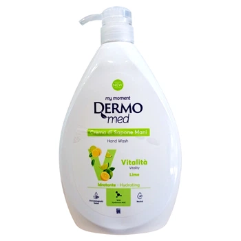 Рідке мило для рук Dermomed Vitalita Lime з гіалуроновою кислотою 1л