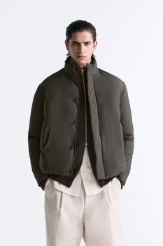Надлегка чоловіча демісезонна куртка Zara khaki\braun М арт.6518\510\832