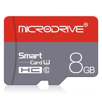 Карта памяти Microdrive Micro SD/TF 8 GB (10 class) с адаптером для SD