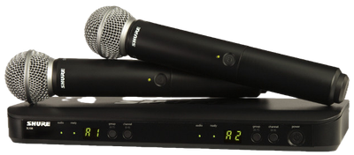 Bezprzewodowy system mikrofonowy Shure BLX288E/SM58 z 2 mikrofonami (42406247016)
