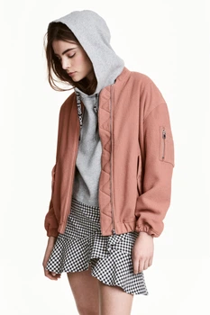 Бомбер H&M Divided темно-рожевий KHHNH045 40
