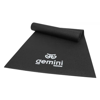 Коврик для йоги и фитнеса Gemini PVC, 183×68×0,6 см, Чорний, PVCY-6BK