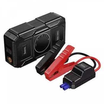 Автомобільний пусковий пристрій Hoco QS6 8000mah, бустер з компресором та ліхтарем