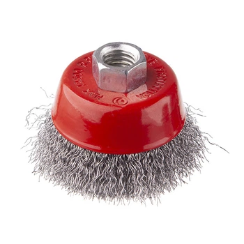Щетка чашечная 65 мм М14 (витая проволока) INTERTOOL BT-1065