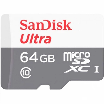 Картка пам'яті SanDisk 64 GB microSD class 10 Ultra Light (SDSQUNR-064G-GN3MN)