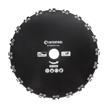Ніж для мотокоси/тримера ø230x25.4 мм 20T, ланцюговий INTERTOOL DT-2354