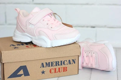 Кросівки для дівчинки рожеві American Club Розмір 29 18.5 см устілка AC1599