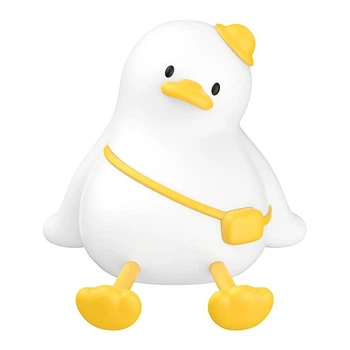 Ночник детский силиконовый аккумуляторный HOCO HX16 Duck (1200 mAh, 7 ч). White