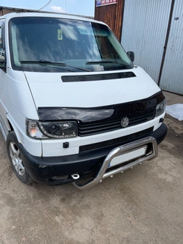 Дефлектор капота мухобойка Volkswagen T4 90-97 HIC черная Фольксваген Т4 АМ0007030
