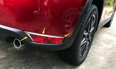 Mazda CX-5 2017+ накладки хром на задние противотуманные фонари верхние L2133