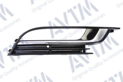 Решетка в бампер AVTM Volkswagen Passat CC 12-16 правая з отв. ПТФ с хром молдинг Фольксваген Пассат ЦЦ АМ0039233
