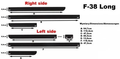 Молдинги на двери Automotiva F-38 LWB / side door moldings L0146