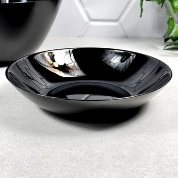 Полупорционная тарелка 20 см Черная Zelie Black Luminarc