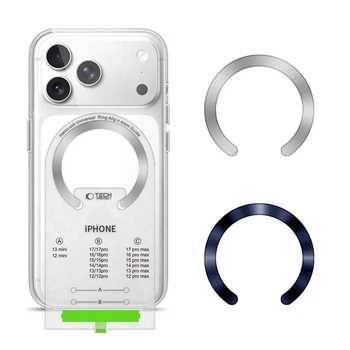 Кольцо-держатель Tech-Protect MMP-210 Magnetic Ring Deep Blue & Silver (2 pack) with MagSafe (5906302352555)