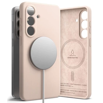 Чехол Ringke Silicone Magnetic для Samsung Galaxy S26 Plus с MagSafe Pink Sand (8800328815308)