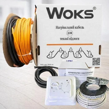 Нагрівальний кабель теплої підлоги WOKS 18 з механічним регулятором