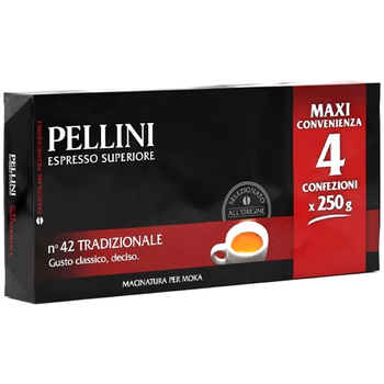 Кава мелена Pellini Espresso Superiore N.42 Tradizionale (4*250г), 1 кг