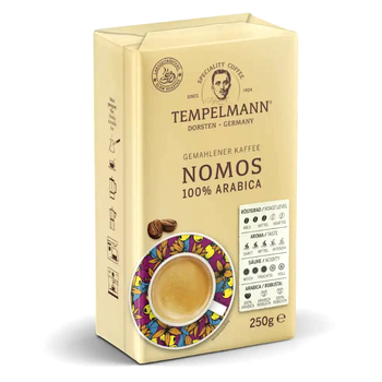 Кава мелена Tempelmann Nomos 100% Arabica, 250 г