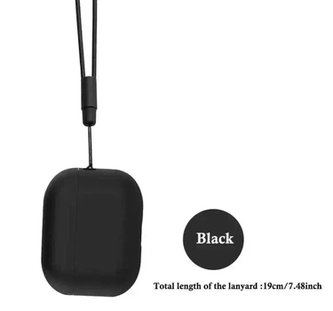 Чехол силиконовый для наушников с ремешком Apple AirPods Pro 2 чорний