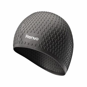 Шапочка для плавания Renvo Garda взрослая Черный для бассейна(2SC1201-01)