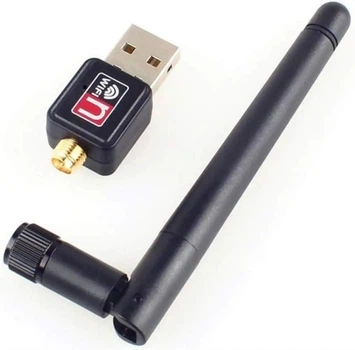 USB Wi-Fi сетевой адаптер Wi Fi 802.11n + Антенна Plug & Play 2.0 2dBi до 300 Мбит/с