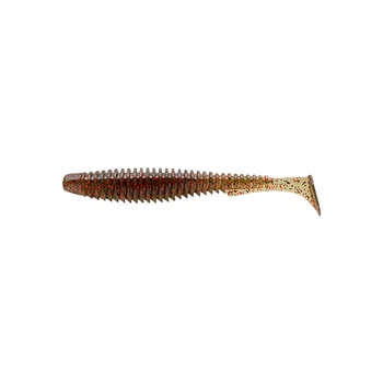 Силикон рыболовный FishUP U-Shad 2.5 045 - Green Pumpkin/Red&Black (9шт/уп) (1864.02.31)
