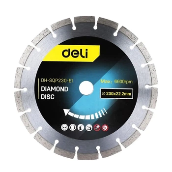 Круг отрезной Deli 230 x 22,2 мм для сухого реза. (EDH-SQP230-E1)