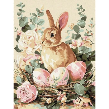 Картина по номерам "Праздничный кролик" ©art_selena_ua Идейка KHO5184, 30х40 см