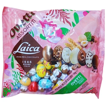 Шоколадні яйця асорті Laica Ovetti Assortiti 1 кг