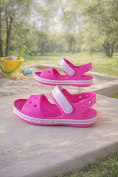 Босоножки для девочек Crocs Bayaband Sandal kids Electric pink J2 33-34 арт.205400-4QQ