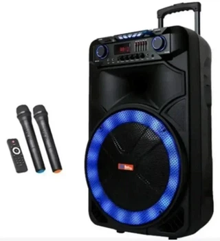 Бездротова портативна Bluetooth колонка ZXX-1011 на колесах із мікрофонами 800 Вт караоке система