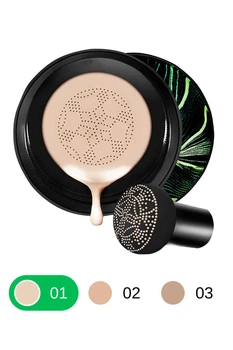 Кушон для лица с экстрактом грибов Chafful Mushroom Makeup Air Cushion CC Cream (01 – Бежевый светлый), 15 мл
