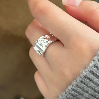 Женское минималистичное кольцо, серебристого цвета, регулируемое MY30411