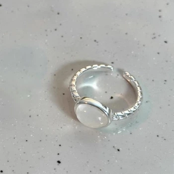 Женское минималистичное кольцо, открытое, серебристого цвета J4752