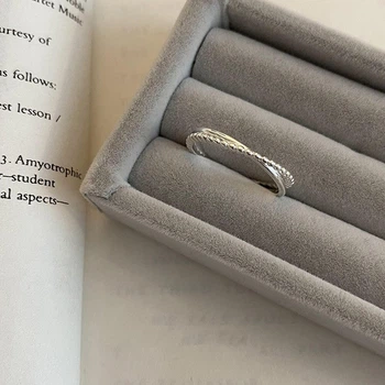 Женское минималистичное кольцо серебристого цвета, регулируемое J3777