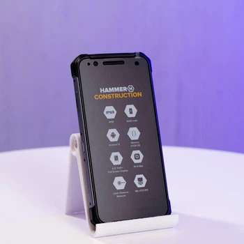 Смартфон 6" myPhone Hammer Construction 6/128Gb 4G 2-SIM NFC 16/8Мп 8 ядер Android 12 Серебристый