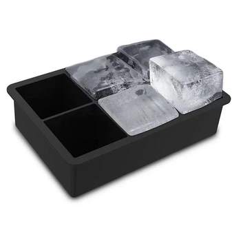 Форма для льда на 6 силиконовой ячейки 16.7 x 11.5 x 5 см черная
