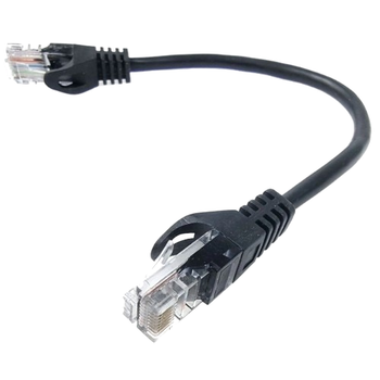 Патч-корд литой RJ45 Cat.5e UTP для подключения сетевого оборудования 0.25 м Black